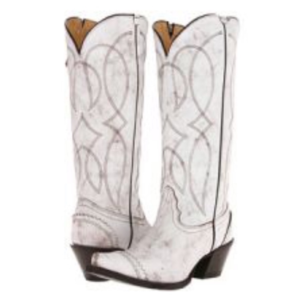 Tony Lama White Boots Geneva